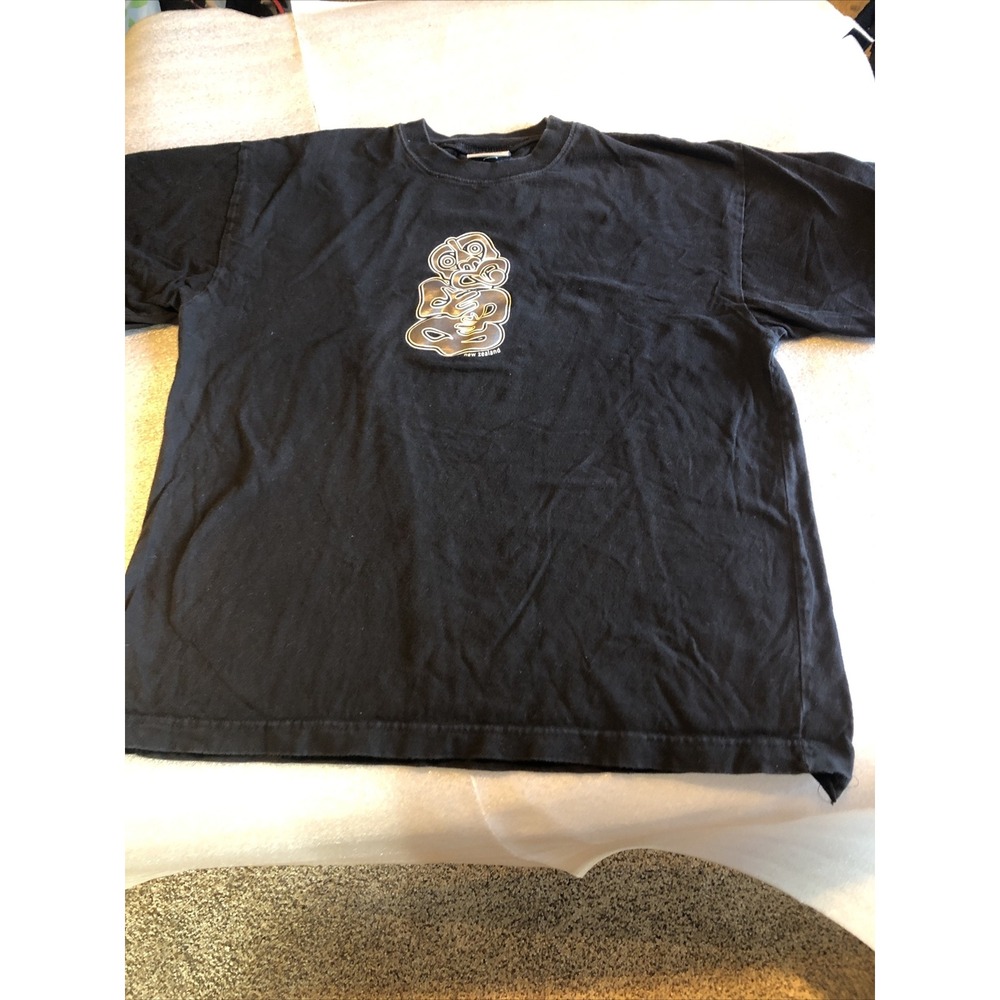 Kiwi Crew Tshirt Made In New Zealand Short Sleeve Size XL‎ Black Rare Unique